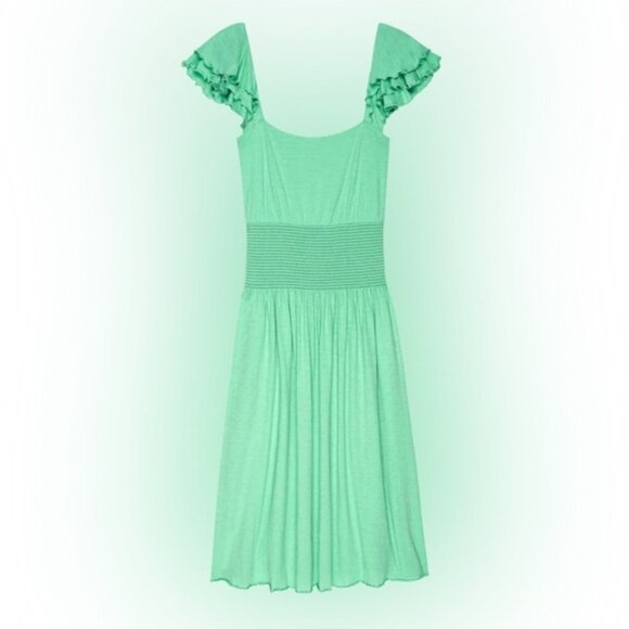 NWT Size L  Nation LTD Brittini SmockedWaist Midi Dress - Picture 7 of 16